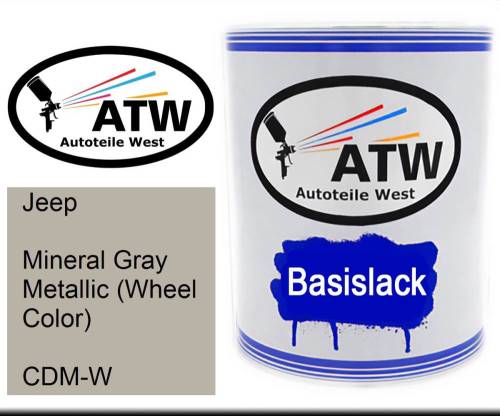 Jeep, Mineral Gray Metallic (Wheel Color), CDM-W: 1L Lackdose, von ATW Autoteile West.